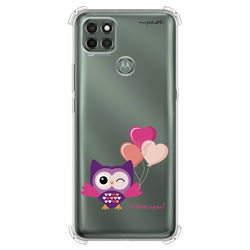 Capa para Celular - I Love You - Coruja Romântica estilo Flat